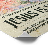 Jesus Is Lord Aesthetic Motivational Faith Quote  ポスター (角)