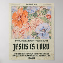 Jesus Is Lord Aesthetic Motivational Faith Quote  ポスター