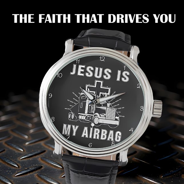 Jesus is My Airbag 腕時計 (クリエイターアップロード済み)