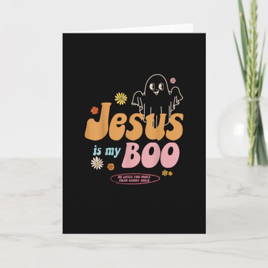 Jesus Is My Boo He Loves You More Playful Faith St カード (正面)