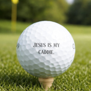 「Jesus Is My Caddie」クリスチャンゴルファー激励デザイン ゴルフボール