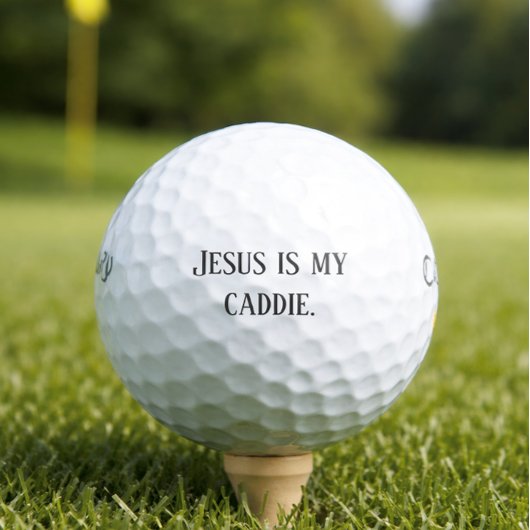 「Jesus Is My Caddie」クリスチャンゴルファー激励デザイン ゴルフボール