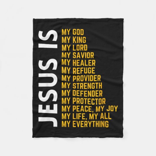 Jesus Is My Everything Christian God Jesus Religio フリースブランケット (正面)