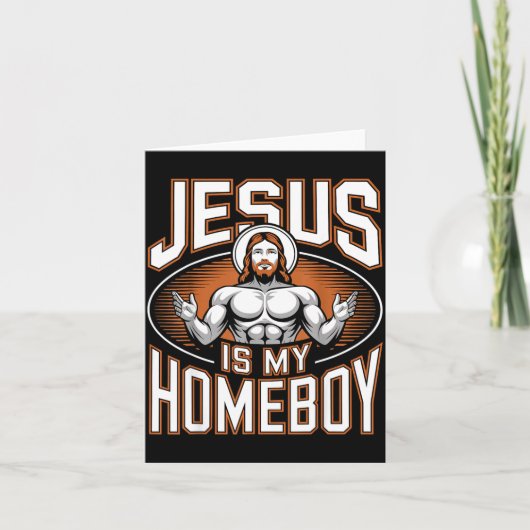 Jesus Is My Homeboy Religious Gym Christian Faith  カード (正面)