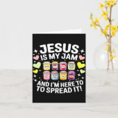 Jesus Is My Jam And Im Here To Spread Christian Bi カード (黄色い花)