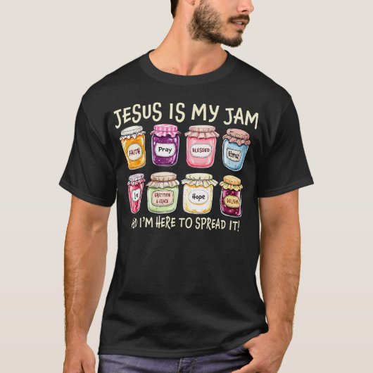 Jesus Is My Jam And Im Here To Spread Christian Bi Tシャツ (正面)