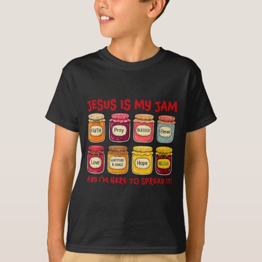 Jesus Is My Jam And Im Here To Spread Christian Bi Tシャツ (正面)