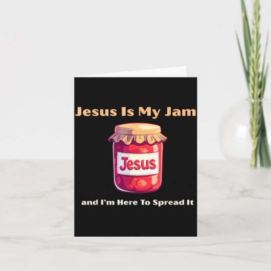 Jesus Is My Jam And I'm Here To Spread It Christia カード (正面)