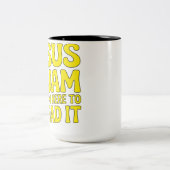 Jesus Is My Jam Funny Christian Faith Music ツートーンマグカップ (中央)