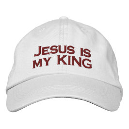 Jesus is my KING 刺繍入りキャップ