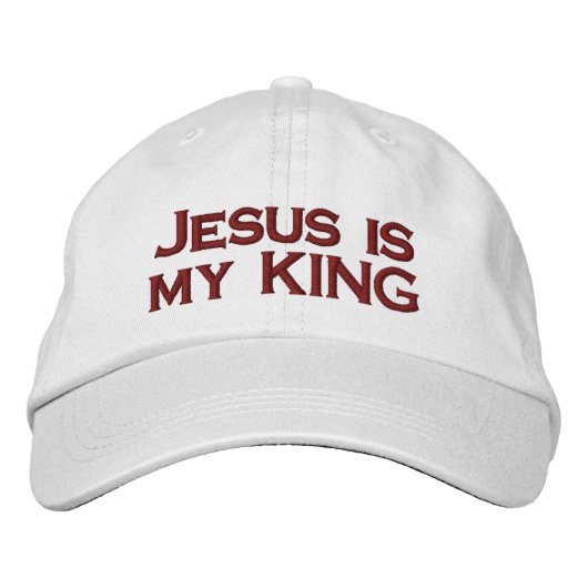 Jesus is my KING 刺繍入りキャップ (正面)
