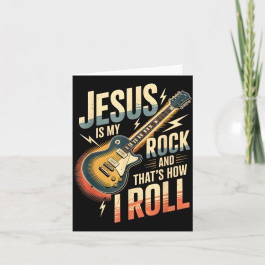 Jesus Is My Rock And That Is How I Roll Christian  カード (正面)