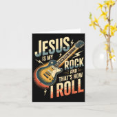 Jesus Is My Rock And That Is How I Roll Christian  カード (黄色い花)