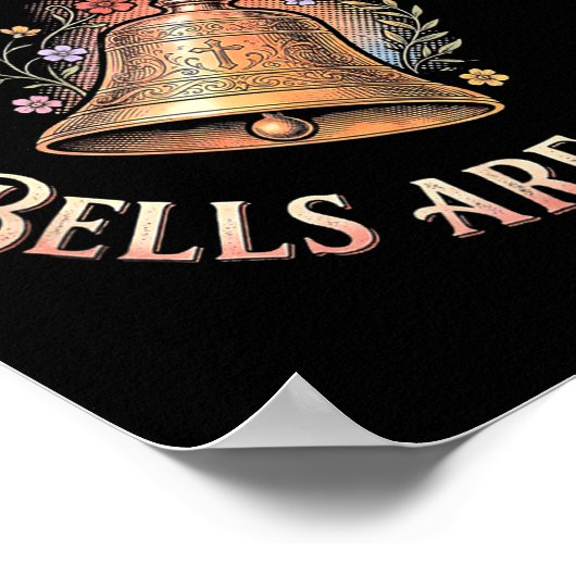 Jesus Is My Rock Bells Are My Roll Funny Handbell  ポスター (角)