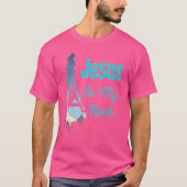 Jesus Is My Rock Christian Rock Climber Boulderer Tシャツ (正面)