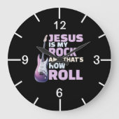 Jesus Is My Rock Wall Clock ラージ壁時計 (正面)
