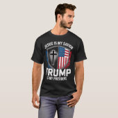 Jesus Is My Savior Trump Is My President Pro-trump Tシャツ (正面フル)