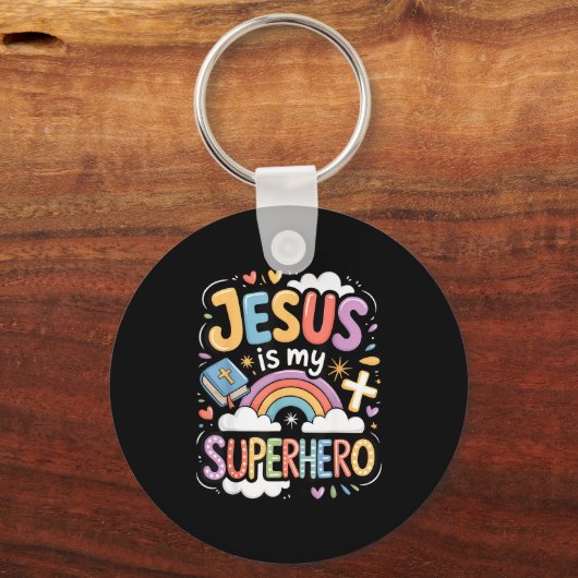 Jesus Is My Superhero  キーホルダー (正面)