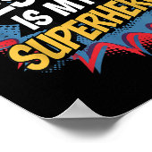 Jesus Is My Superhero Christian Kid Boy God Son Go ポスター (角)