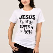 Jesus Is My Superhero Modern Faith Tee トライブレンドTシャツ (正面)