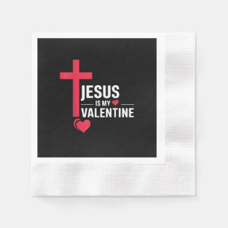 Jesus Is My Valentine 縁ありカクテルナプキン