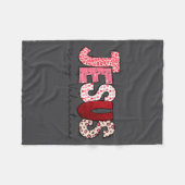 Jesus Is My Valentine Christian Faith Religious Va フリースブランケット (正面(横))