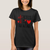 Jesus Is My Valentine Cross Plaid Valentines Day C Tシャツ (正面)