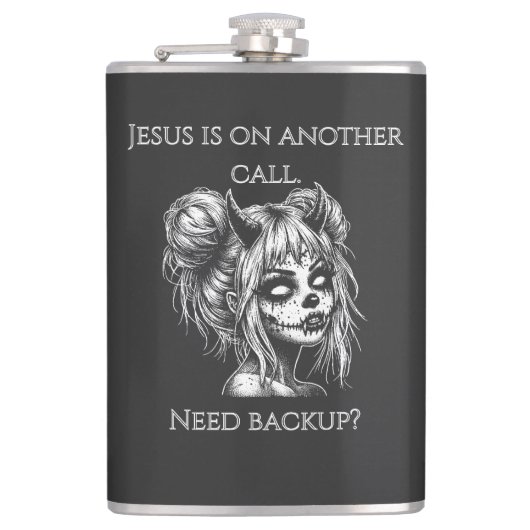 Jesus Is on Another Phone – Succubus Backup フラスク (正面)