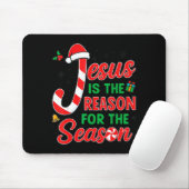 Jesus Is Reason For Season Christian Christmas Pjs マウスパッド (マウス)