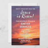 JESUS IS RISEN Custom CHURCH SERVICES Easter 招待状 (正面)