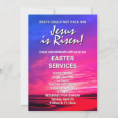 JESUS IS RISEN Custom Easter CHURCH SERVICES 招待状 (正面)