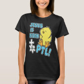 Jesus Is Risen PTL! Christian Easter Cute Yellow C Tシャツ (正面)