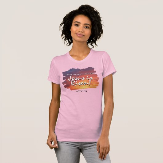JESUS IS RISEN Sunset Christian Easter  Tシャツ (正面フル)
