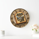 Jesus Is the Bread of Life ラージ壁時計 (ホーム)