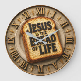 Jesus Is the Bread of Life ラージ壁時計