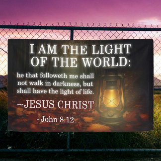 Jesus Is The Light Bible Verse Christian Church 横断幕