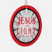 Jesus is the Light Ornament- Red/Black セラミックオーナメント (右)