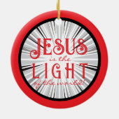 Jesus is the Light Ornament- Red/Black セラミックオーナメント (裏面)