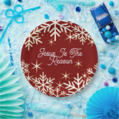 Jesus Is The Reason Christmas Holiday Paper Plates ペーパープレート (パーティー)