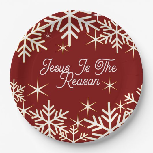 Jesus Is The Reason Christmas Holiday Paper Plates ペーパープレート (正面)