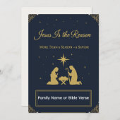 “Jesus Is the Reason” Elegant Christian Card シーズンカード (正面/裏面)