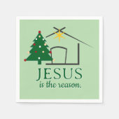 Jesus is the Reason Faith based スタンダードカクテルナプキン (正面)