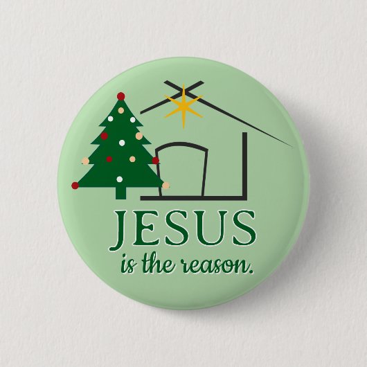 Jesus is the Reason Faith based 缶バッジ (正面)