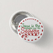 Jesus is the Reason for Christmas Season 缶バッジ (正面&裏面)