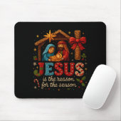 Jesus Is The Reason For Season Yarn Crochet Art De マウスパッド (マウス)