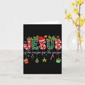 Jesus Is The Reason For The Season Christmas Chris カード (黄色い花)