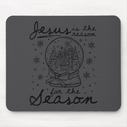 Jesus Is The Reason For The Season Christmas Nativ マウスパッド (正面)