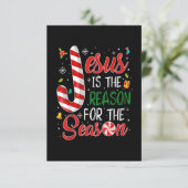 Jesus Is The Reason For The Season Christmas Pajam 出欠カード (スタンド正面)