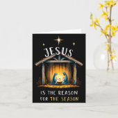 Jesus Is The Reason For The Season Christmas Xmas カード (黄色い花)