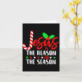 Jesus Is The Reason For The Season Christmas Xmas  カード (黄色い花)